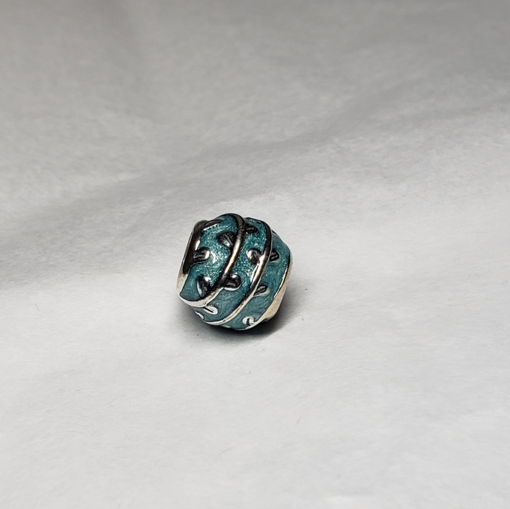 Pandora Shimmery Blue Charm w/ Vines